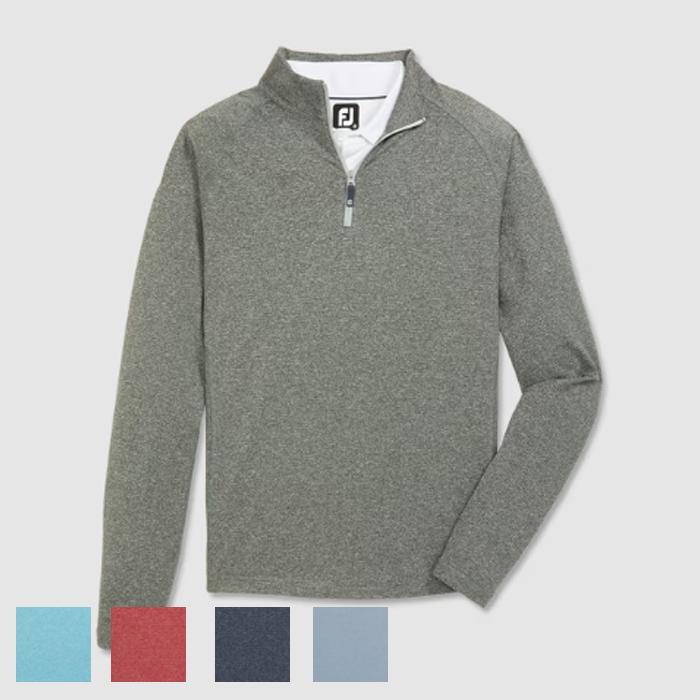 FootJoy ThermoSeries Heather Brushed Back Mid-Layer L/Sky