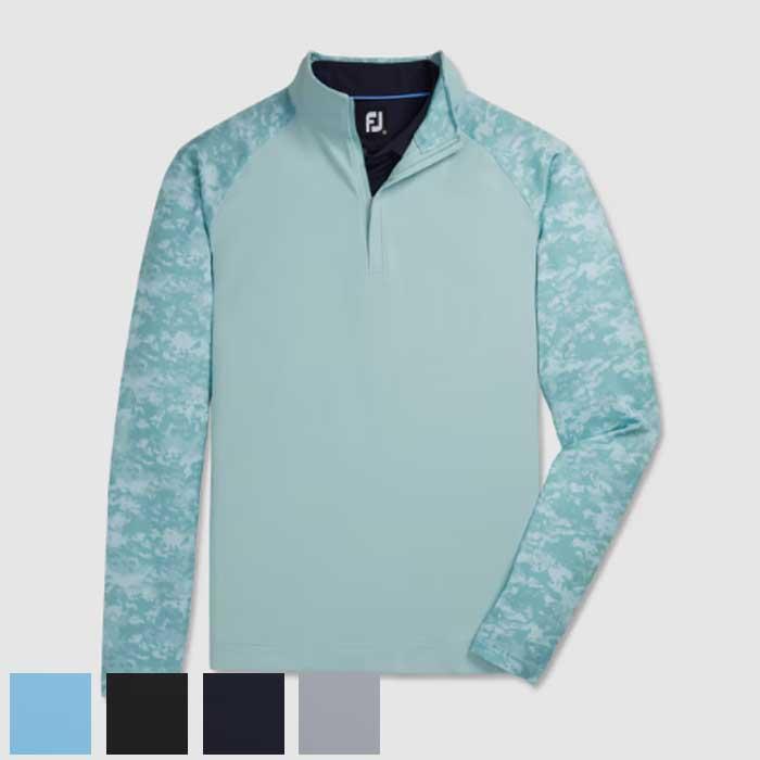 FootJoy Camo Color Block Mid-Layer M/Light Blue