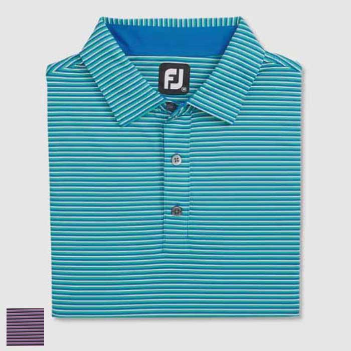 FootJoy Regent Stripe Pique M/Black/Purple Dusk/Pink