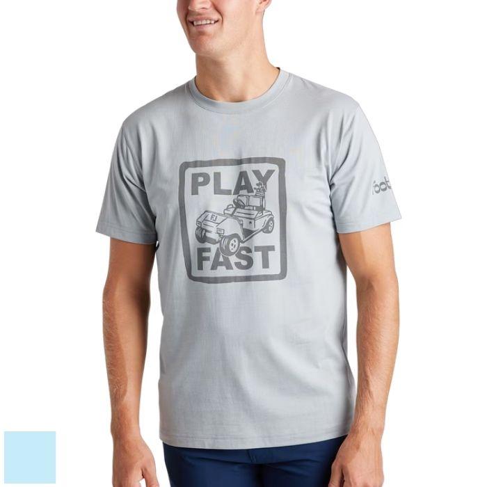 FootJoy Heritage Golf Cart Graphic Tee M/Light Blue