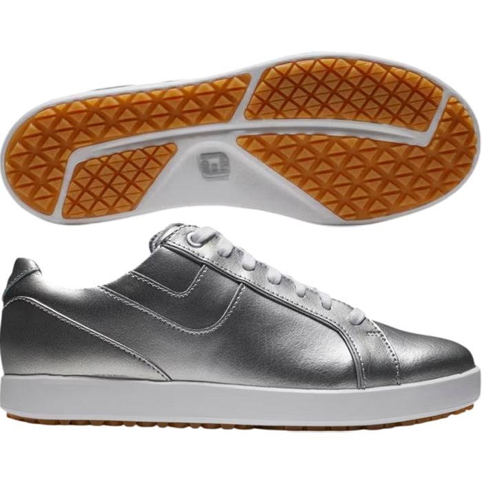 FootJoy Links Women Golf Shoes - Silver 8.5
