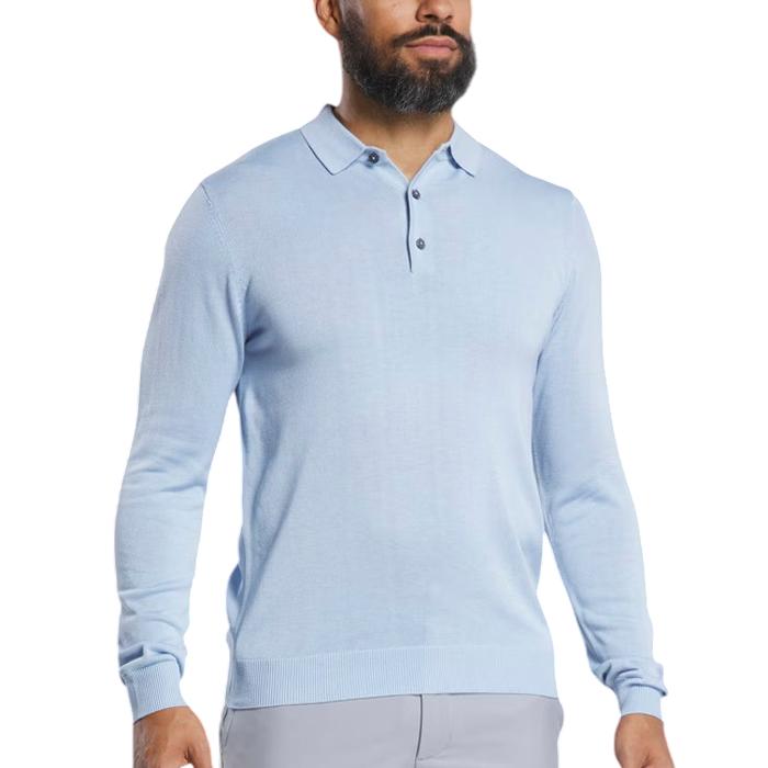 FootJoy Sweater Polo - Heather Light Blue S