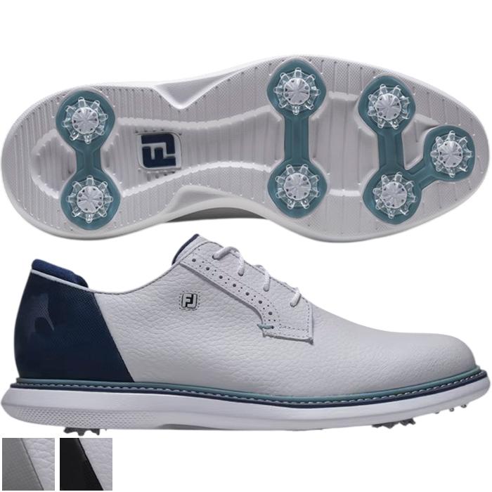 FootJoy Traditions Camo - Blucher Golf Shoes 13.0/White/Black Camo/Crimson