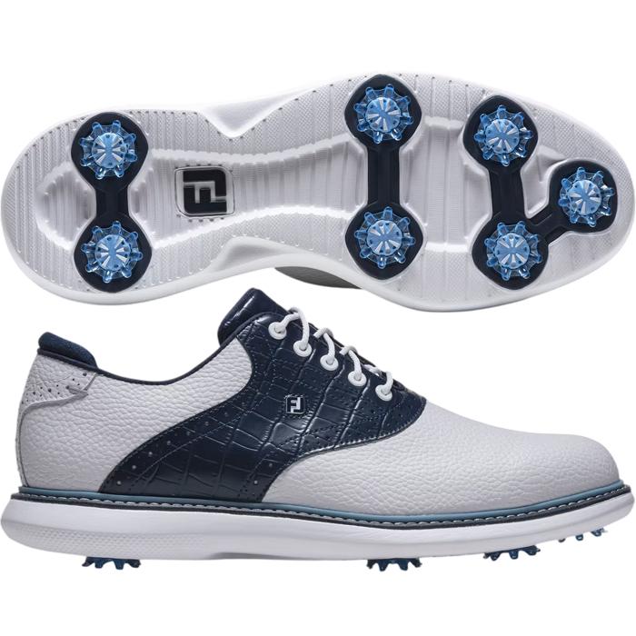 FootJoy Traditions Golf Shoes - White / Peacoat / Marine 13