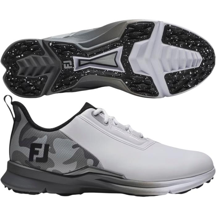 FootJoy FJ Fuel Golf Shoes - White / Grey / Camo 8.5
