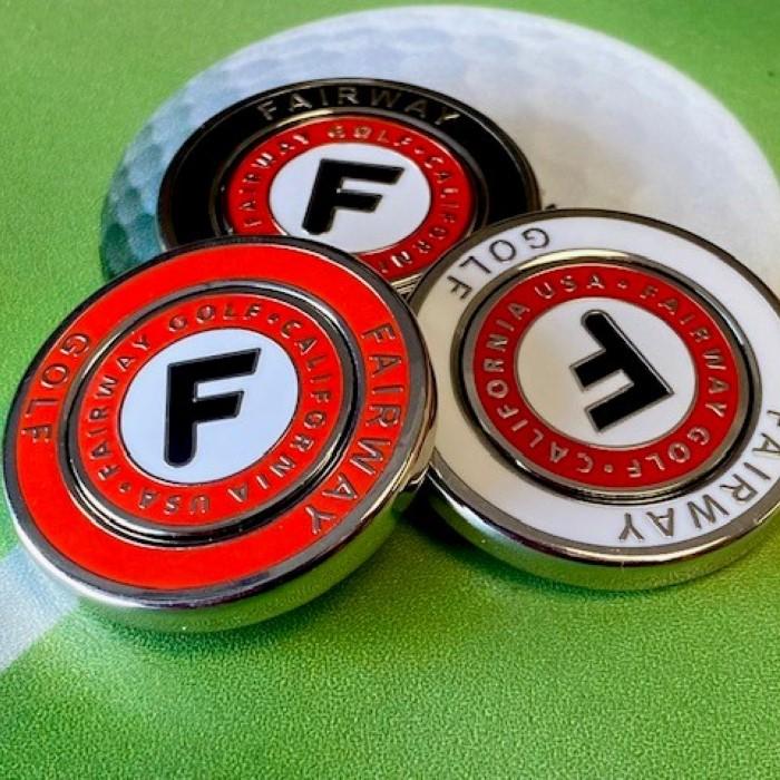 Fairway Golf Duo Mark Ball Marker Red