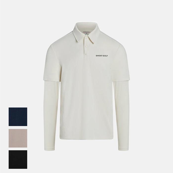 GHOST RANGE PRO LONG SLEEVE POLO M/Atmos Grey