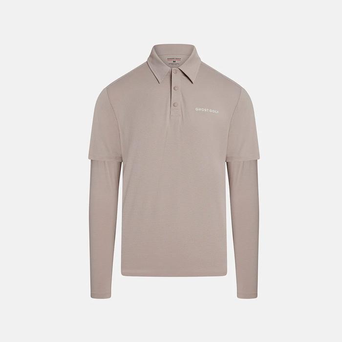 GHOST RANGE PRO LONG SLEEVE POLO - Atmos Grey XXXL