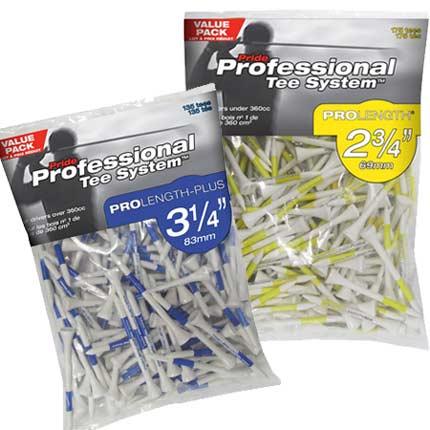 Pride Golf Tee PTS Value Packs 2 3/4 inches - 100 tees/Yellow/White