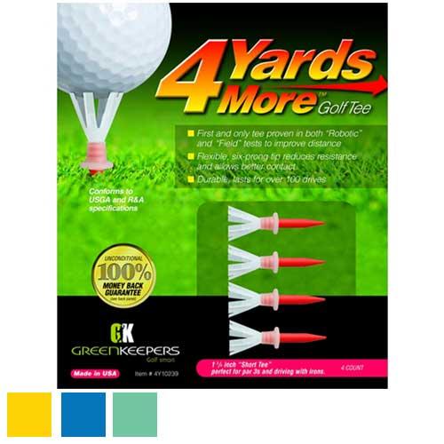 4 Yards More Golf Tees (Pack of 4) 2 3/4 inches/Yellow