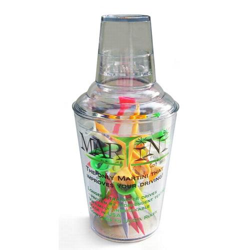 Martini Tees Martini Shaker with 24 tees Assorted Colors