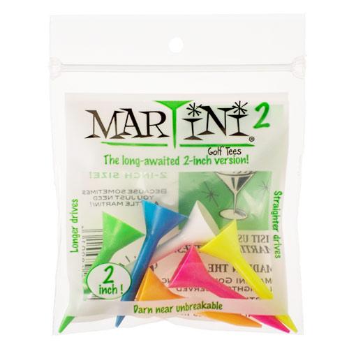 Martini Unbreakable 2 Golf Tees (Package of 6) 2 inch/Assorted Colors