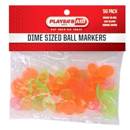 Dime Size Ball Markers 50 Pack/Neon Color