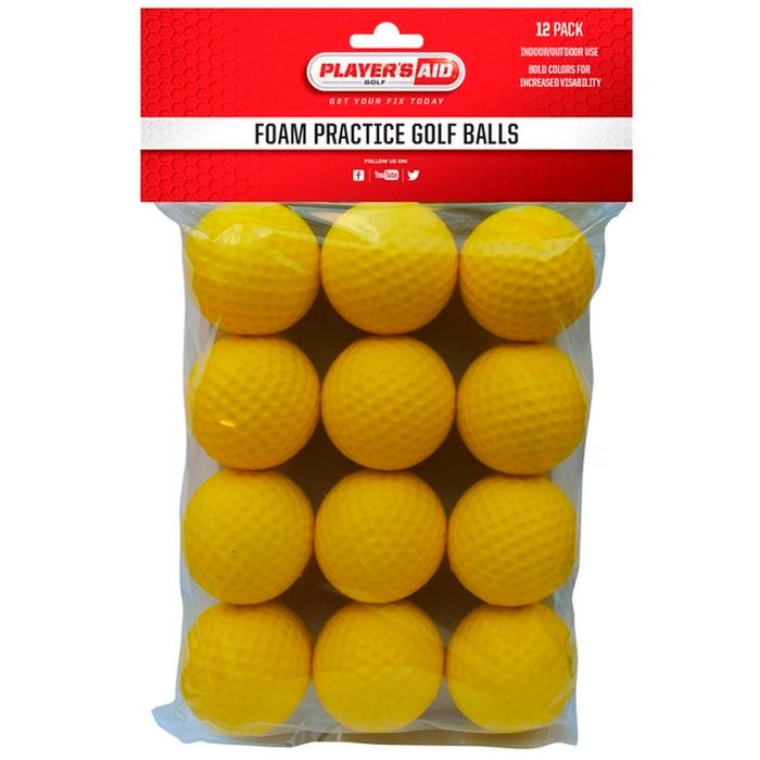 Player's Aid Foam Practice Balls - 12 Pack