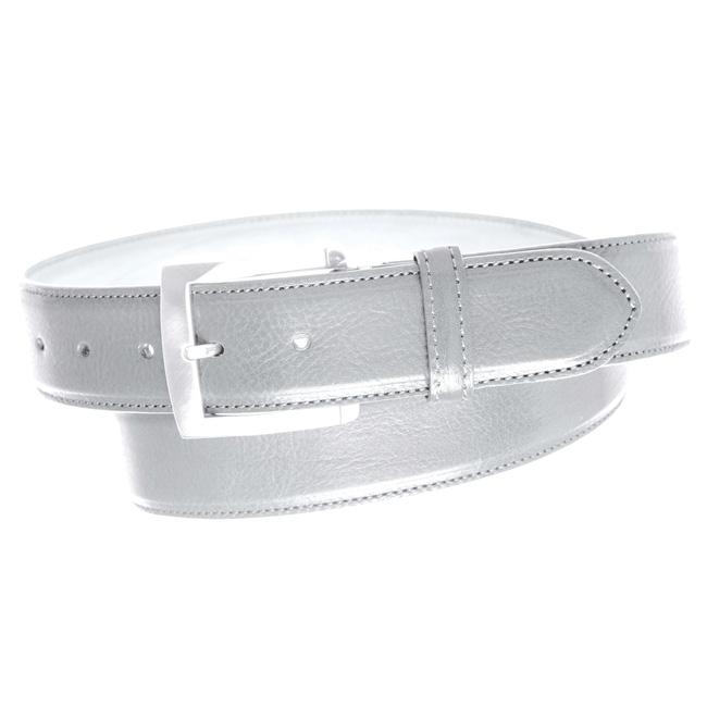 Links & Kings Italian Smooth Leather Belt 32/White