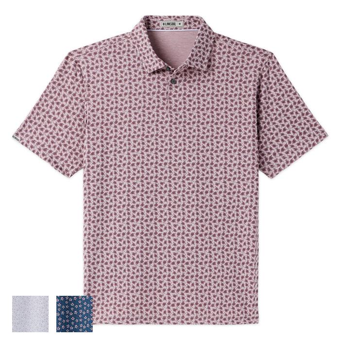 Linksoul Printed Palomar Performance Polo XL/white azalea