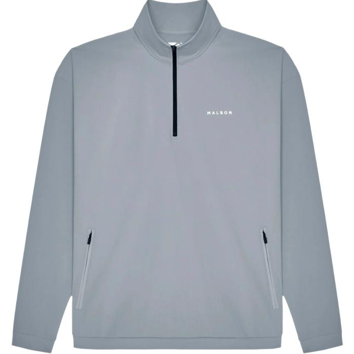 Malbon Performance Quarter Zip Shell Pullover - Steel L