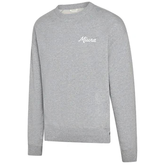 Miura Script Crewneck - Heather Grey/White L