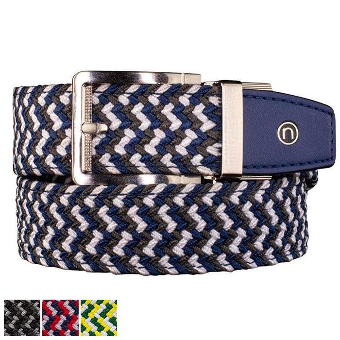 Nexbelt Braided Tri-Color Golf Belt Navy/Grey/White