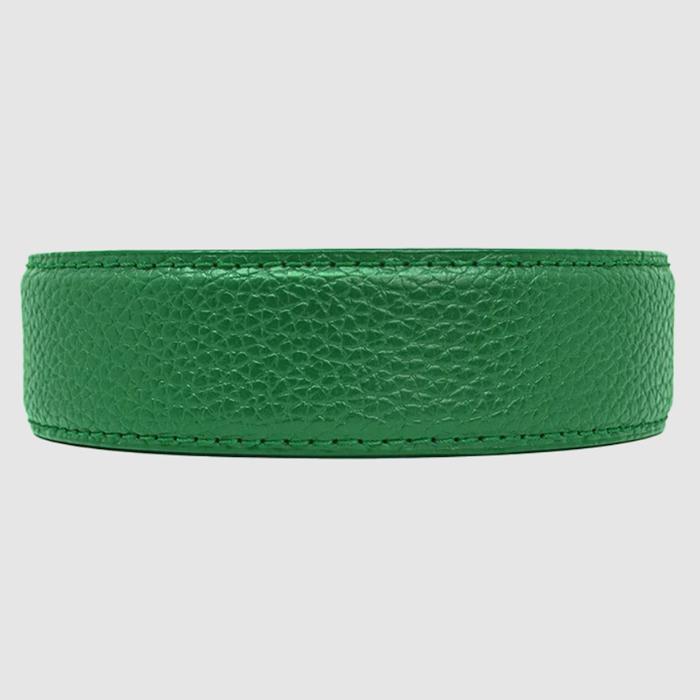 Nexbelt Pebble Grain Green with single stitch matching thread Strap Green