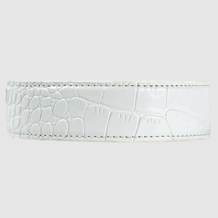 Nexbelt Alligator Embossed White PreciseFit Leather Strap White