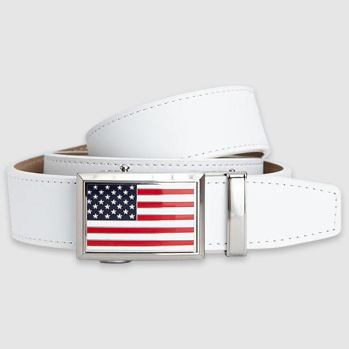 Nexbelt Heritage USA Flag White Classic Dress Belt White