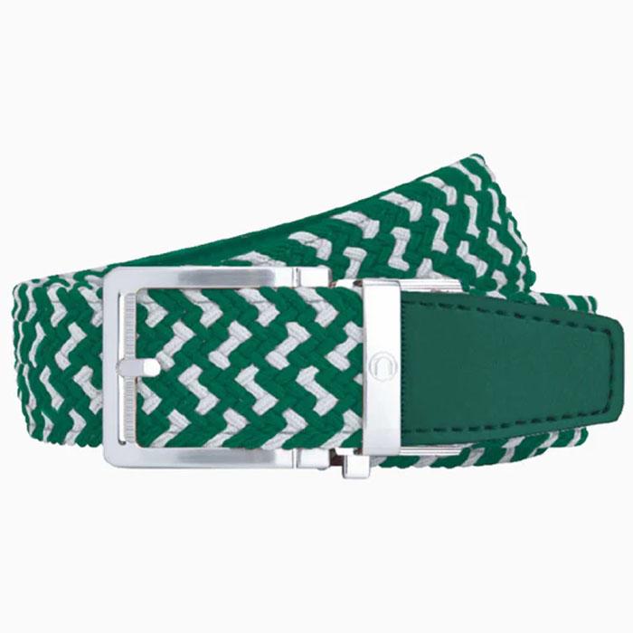 Nexbelt Braided Green & White Golf Belt