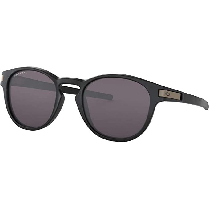 Oakley (A) Latch Round Sunglasses Matte Black/Prizm Jade Iridium