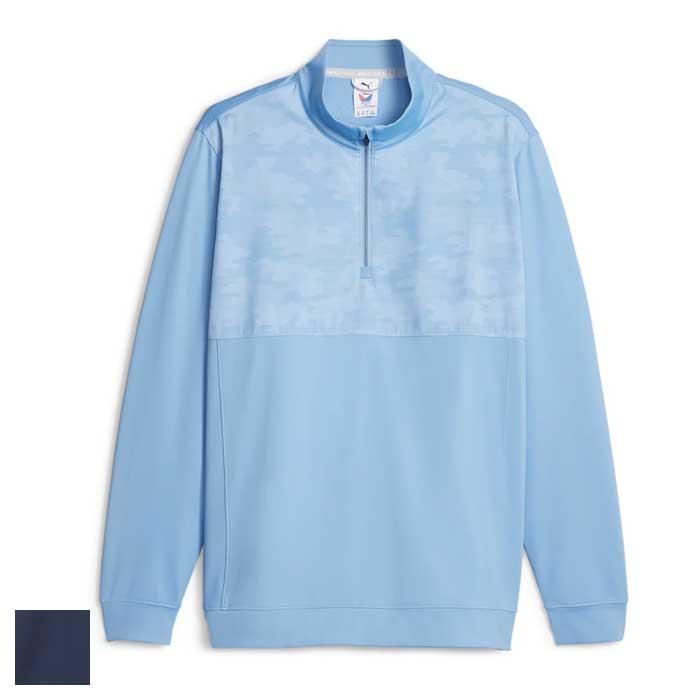 Puma Volition Camo Cover Golf 1/4 Zip S/Navy Blazer / Ski Patrol
