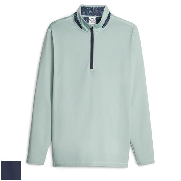 Puma x Liberty Golf 1/4 Zip XL/Navy Blazer/Green Fog