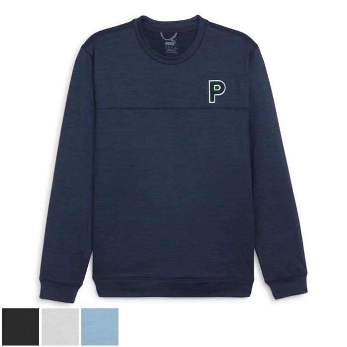 Puma CLOUDSPUN Patch Crewneck Golf Sweater XL/Deep Navy Heather