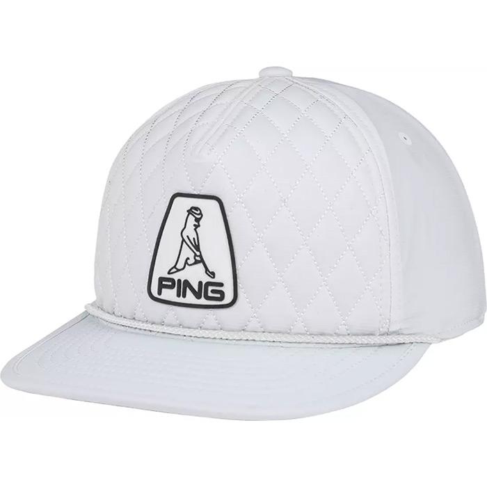 PING Limited Edition Heritage FlatBill Snapback Golf Hat White