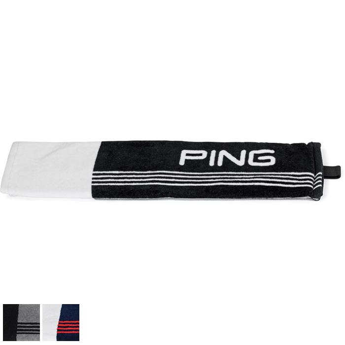 Ping Tri-Fold Towel Black/White