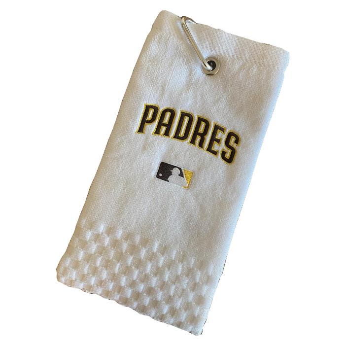 San Diego Padres Cross Tri-Fold Towel (White) White