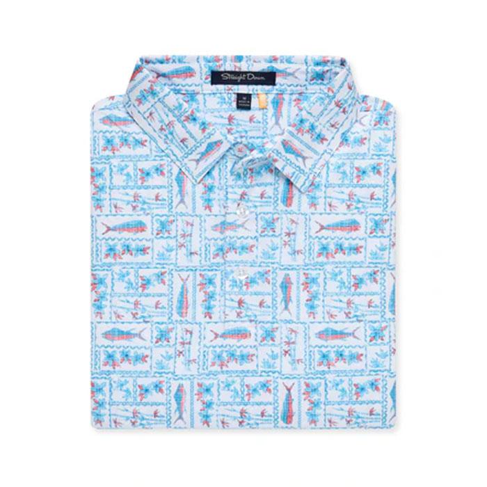 Straight Down Dorado Polo - White XL