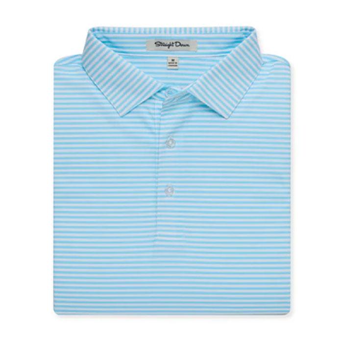 Straight Down Del Mar Stripe Polo - Tahoe S