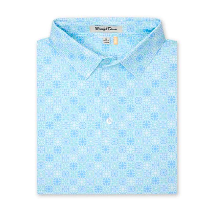 Straight Down Lahaina Polo - Green Stone M