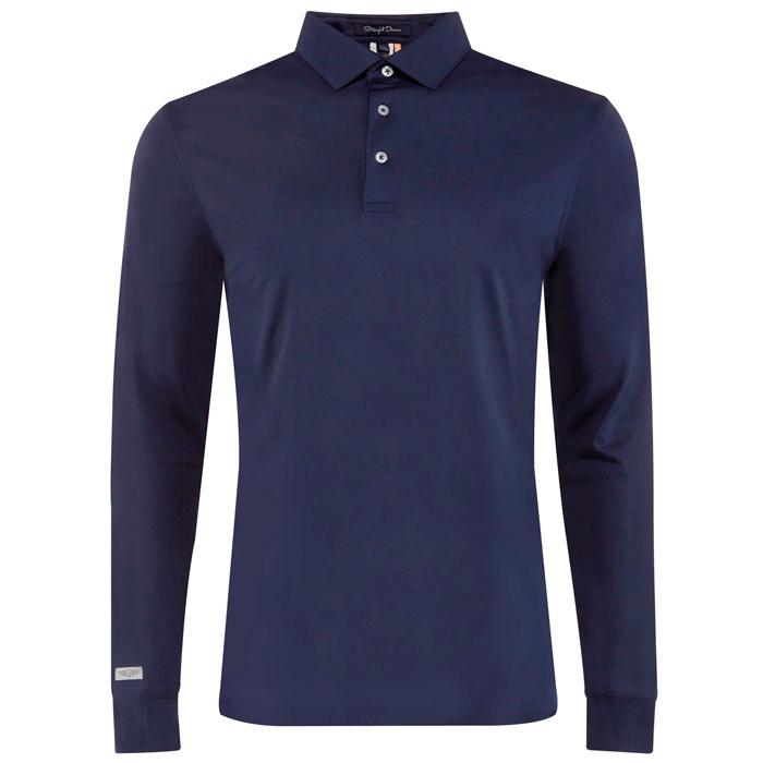 Straight Down Stearns Long Sleeve Polo - New Indigo XL