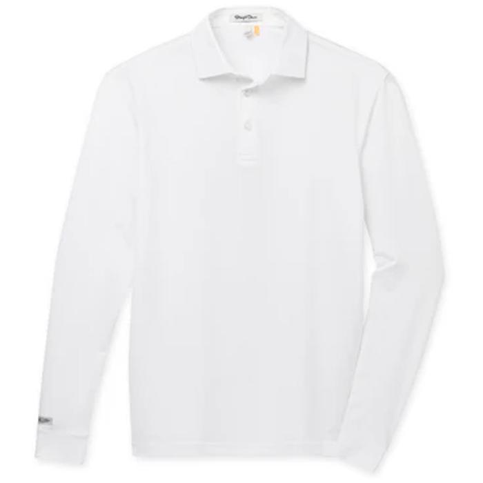 Straight Down Stearns Long Sleeve Polo - White M