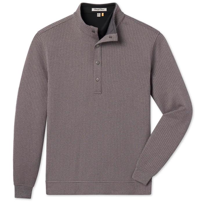 Straight Down Hollister Snap Placket Pullover - Charcoal Heather S