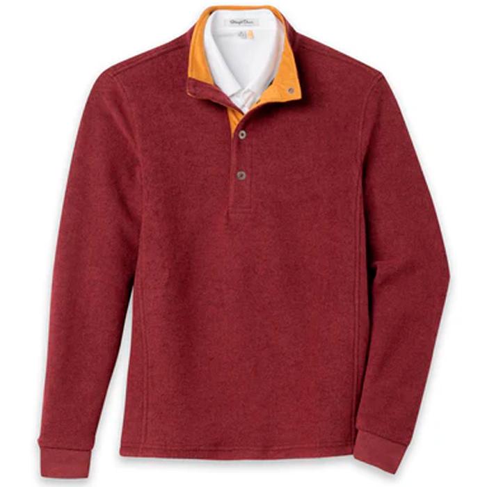 Straight Down Leucadia Quarter Snap Pullover - Burgundy XL