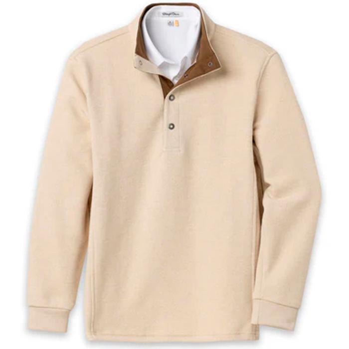 Straight Down Leucadia Quarter Snap Pullover - Oatmeal 2X