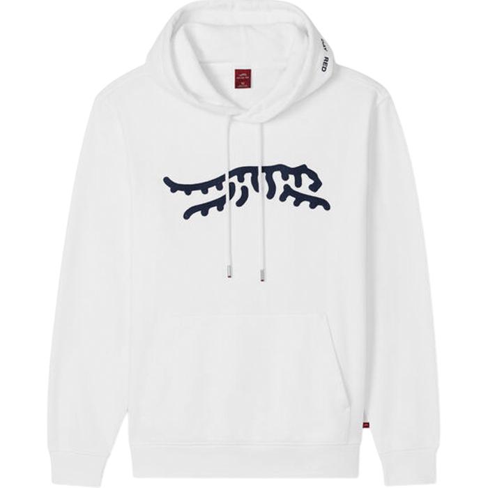 Sun Day Red Icon Chain Stitch Hoodie - White Navy 2XL