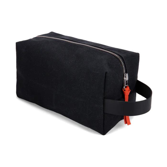 Seamus Black Waxed Canvas Travel Pouch