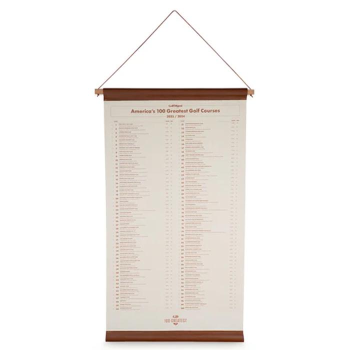 Seamus 100 Greatest Courses of 2023-2024 Leather Scroll