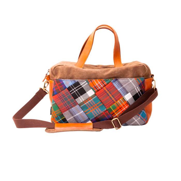Seamus Tartan Patchwork Messenger Bag