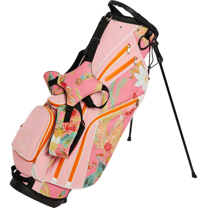 Spartina 449 Golf Stand-Up Bag Queenie Tropical Floral Pink