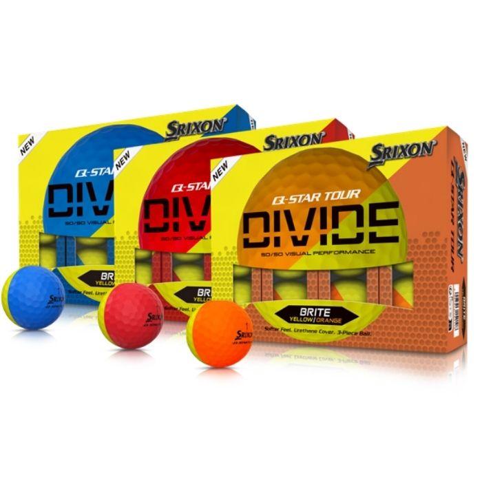 Srixon Q-STAR TOUR DIVIDE Golf Ball Yellow/Orange