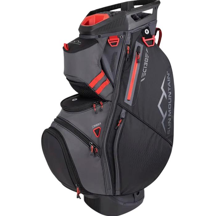 Sun Mountain C-130 Cart Bag - STEEL-BLACK-RED