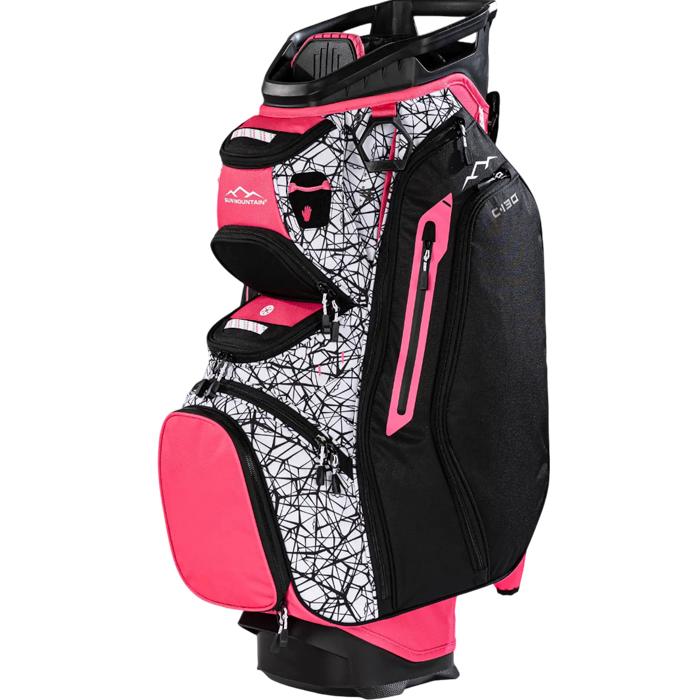 Sun Mountain C-Series C-130 Cart Bag - Pink-Black-Abstract